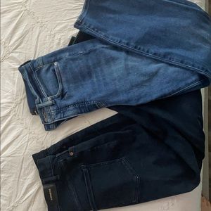 Express Jeans. Slim ankle super high rise